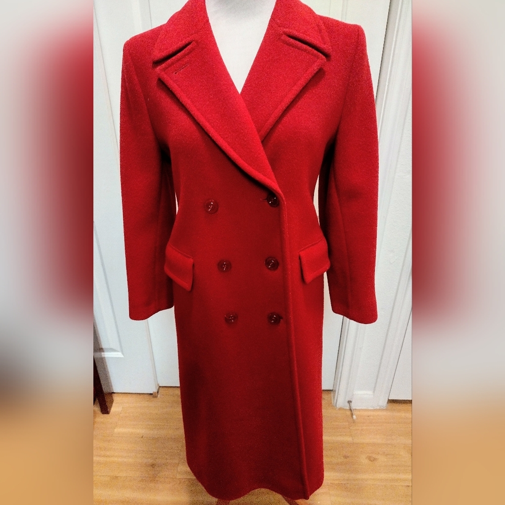 Pendleton 100% Wool Elegant Red Double-Breasted W… - image 3